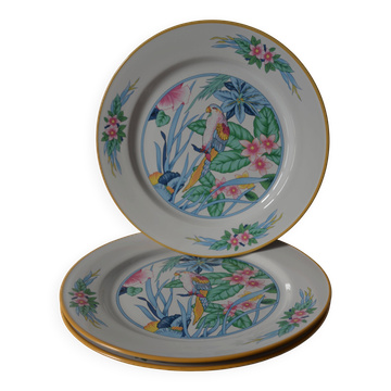 3 plates S 951 "bird of paradise" Japan