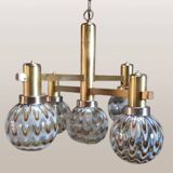 Vintage Italian chandelier in the style of Gaetano Sciolari, 1970s