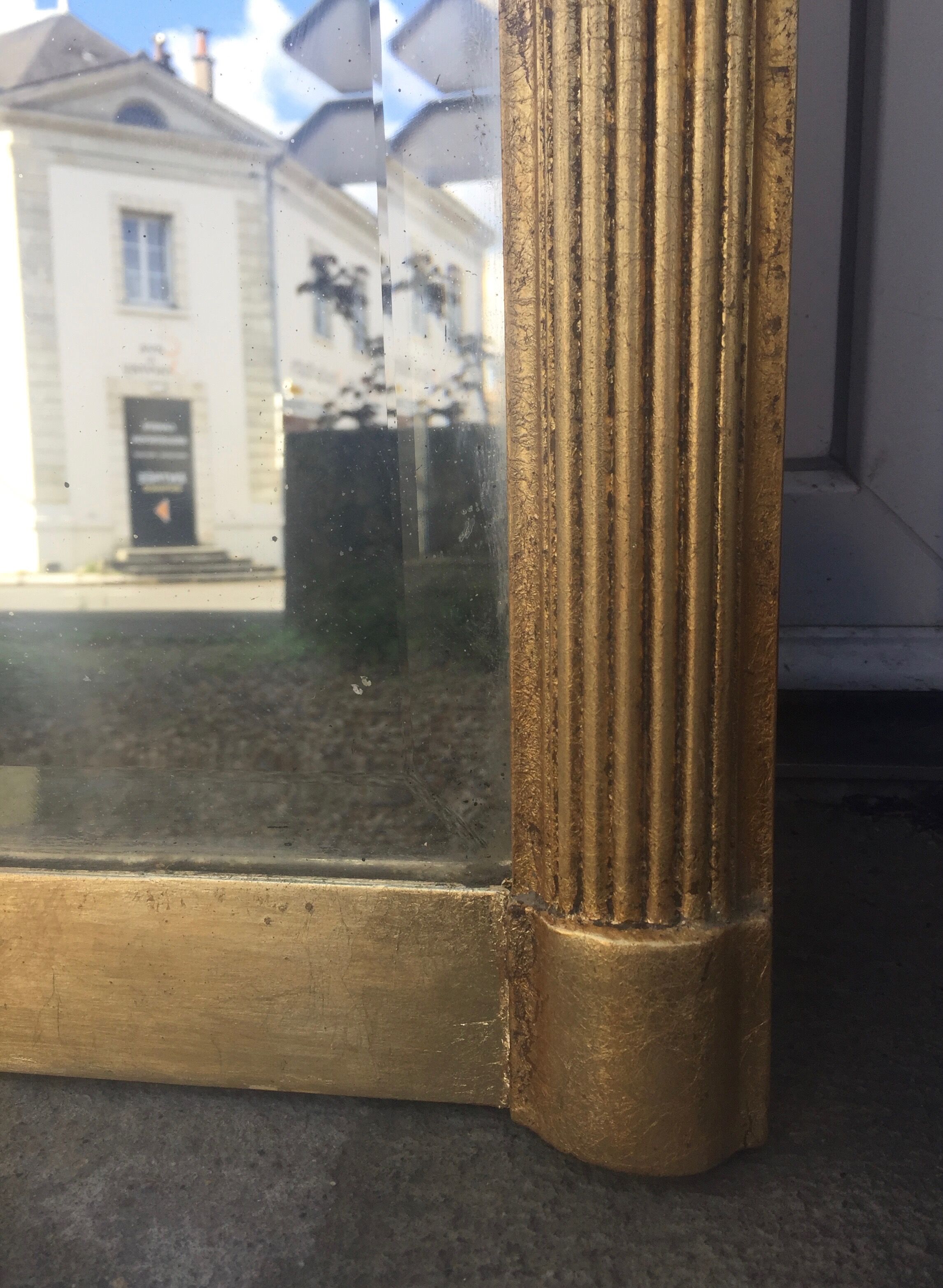 Gold and silver, mirrored early twentieth, 123 x 82 cm