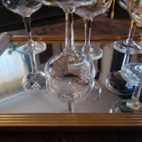 5 finely cut champagne coupes (1950s–1960s)