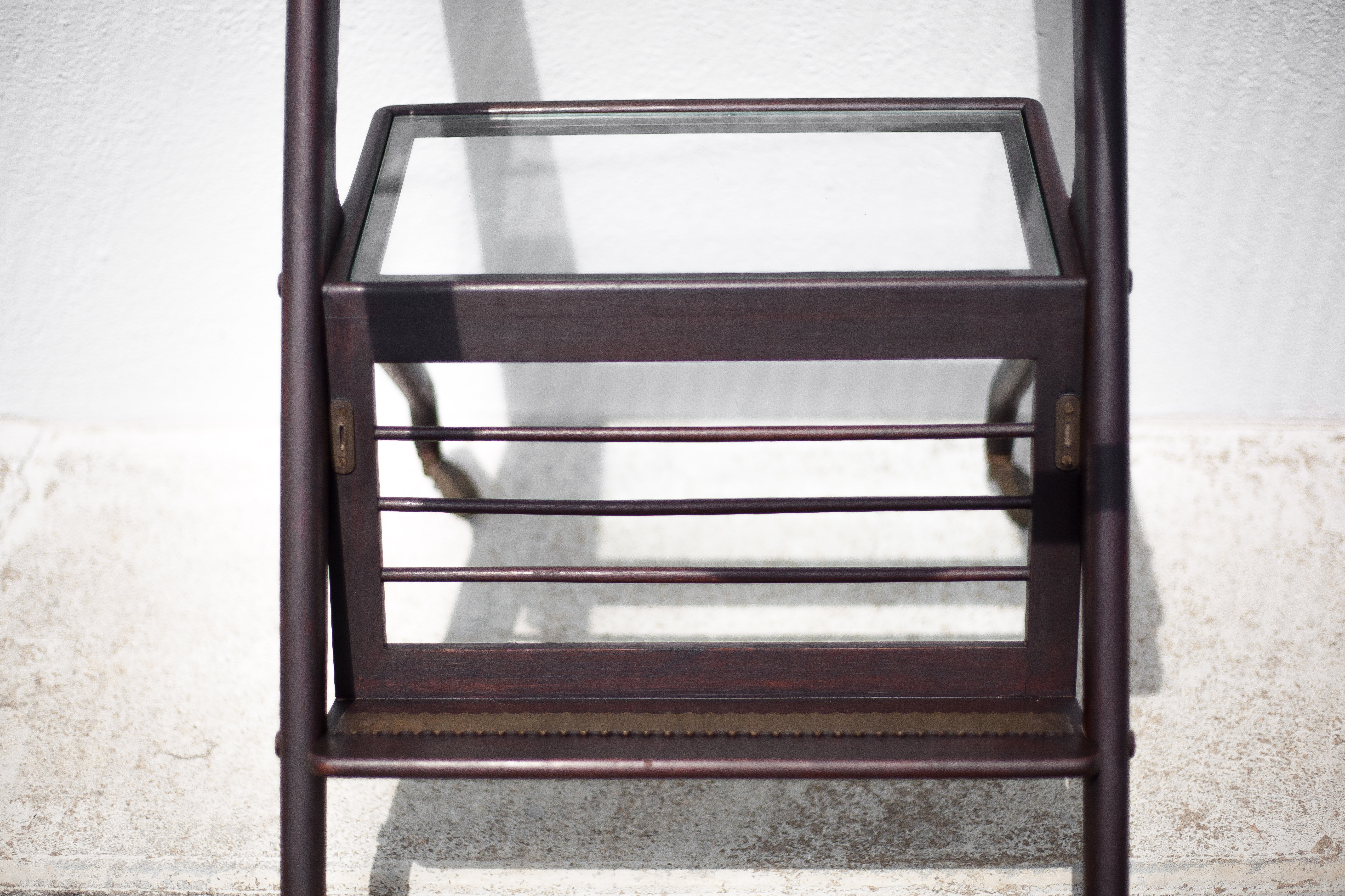 Serving rolling trolley, wood service, 50's