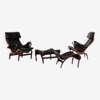Paire de fauteuils « Pernilla 69 » par Bruno Mathsson pour Dux, Suède 1969.