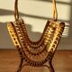 Handmade rattan magazine holder 1960