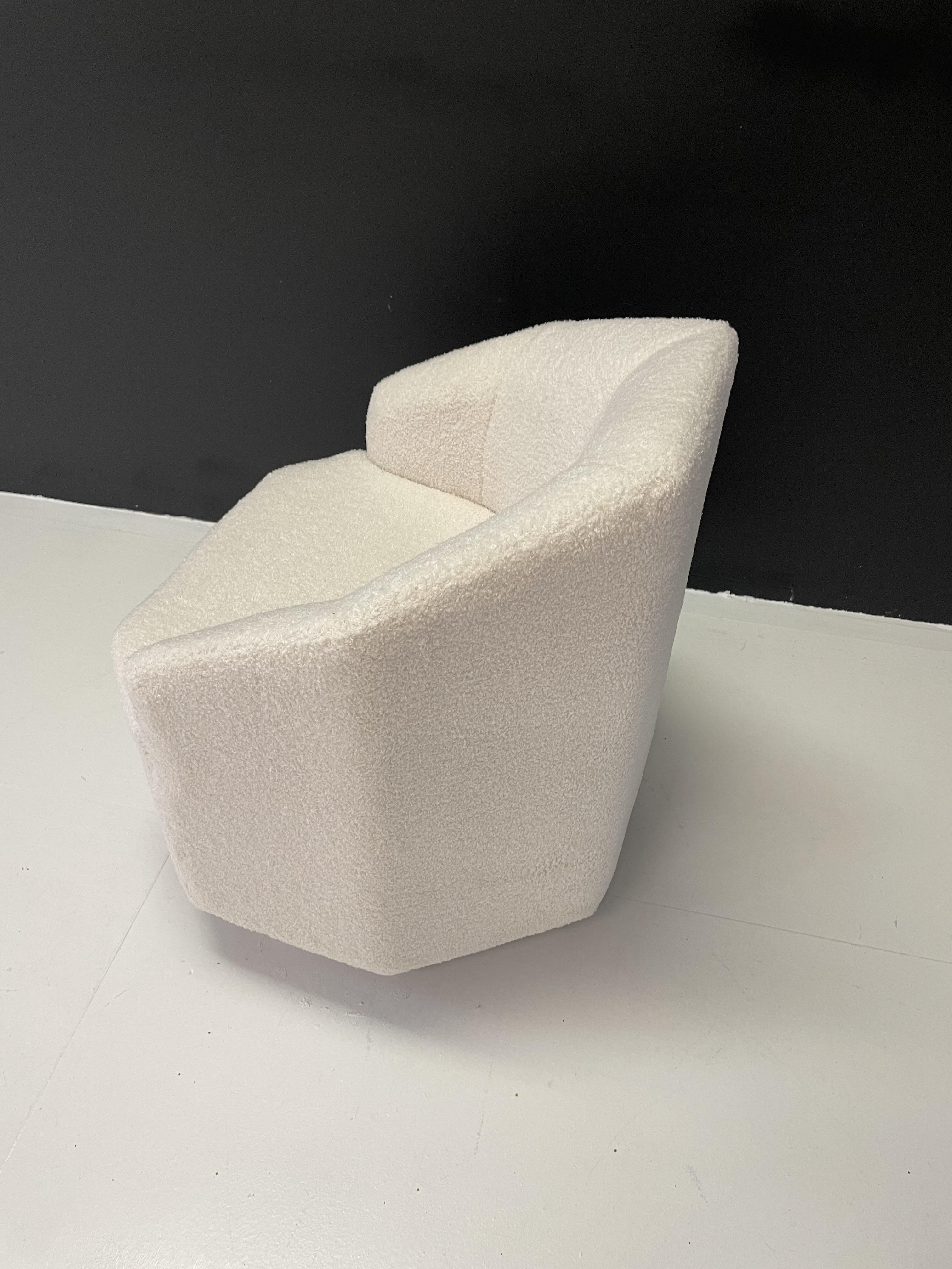 PAIR OF VINTAGE ARMCHAIRS IN HEXAGONAL SHAPE, 1970