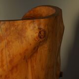 Sculptural Wabi Sabi Brutalist Chair in Solid Pine, Swedish, 1960s