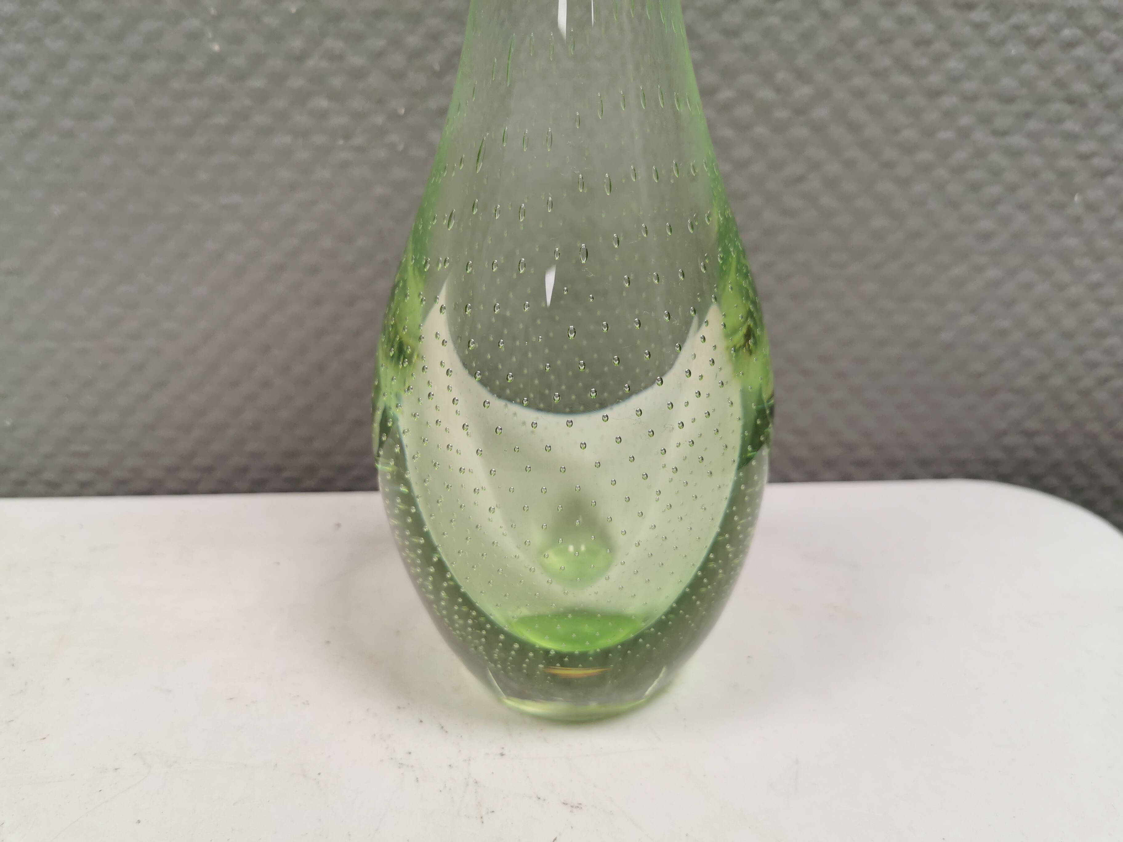 ‘Beak’ vase in green uranium glass.