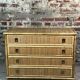 Vintage Italian dresser by Dal Vera in rattan and bamboo 1960'S