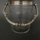 1900 cookie bucket in cut crystal and silver-plated metal