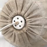 Hanging lamp in linen wood and wool