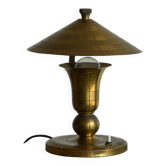Lampe de table Art déco en laiton patiné des années 1940
