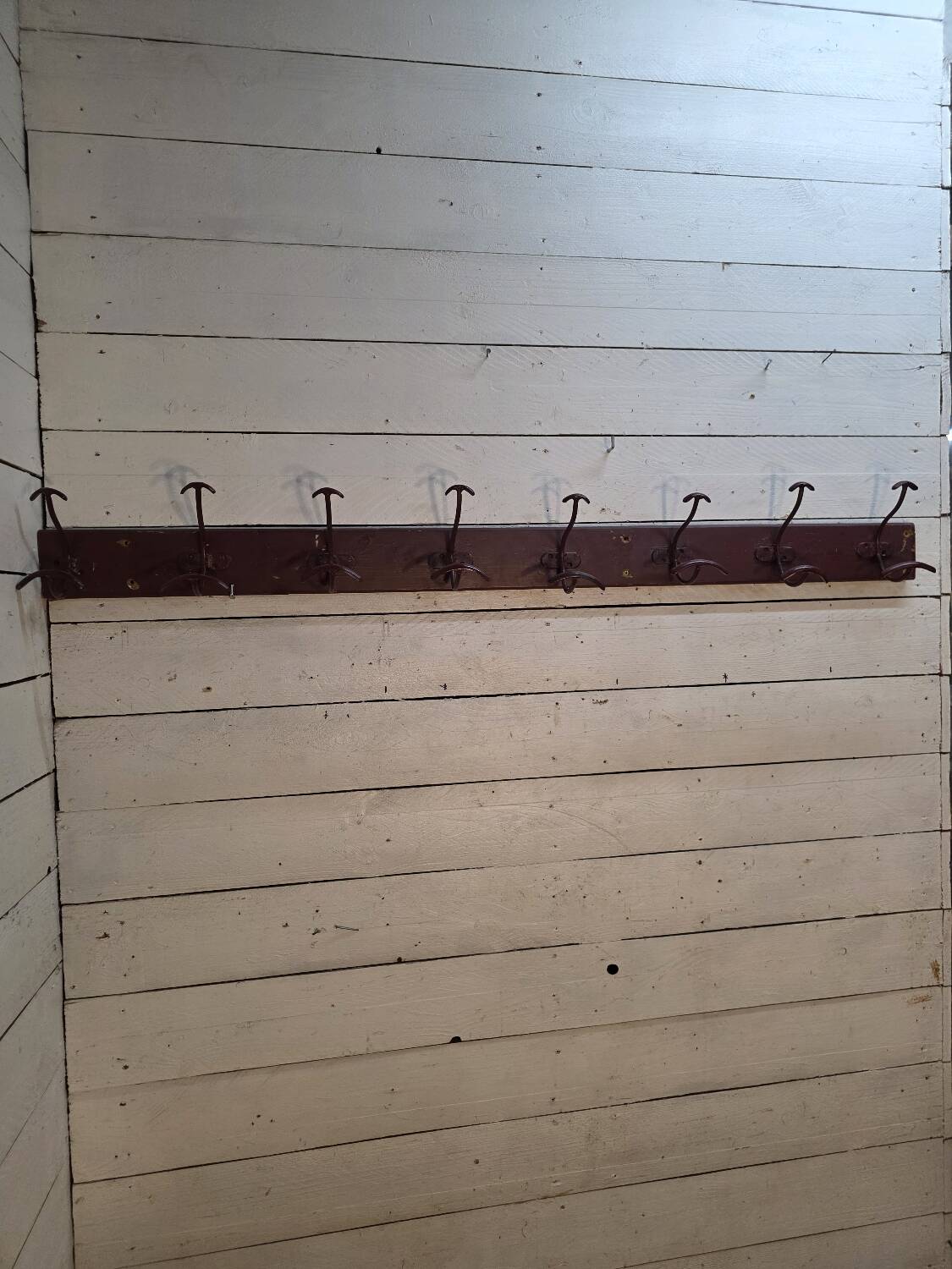 School coat rack with 8 hooks