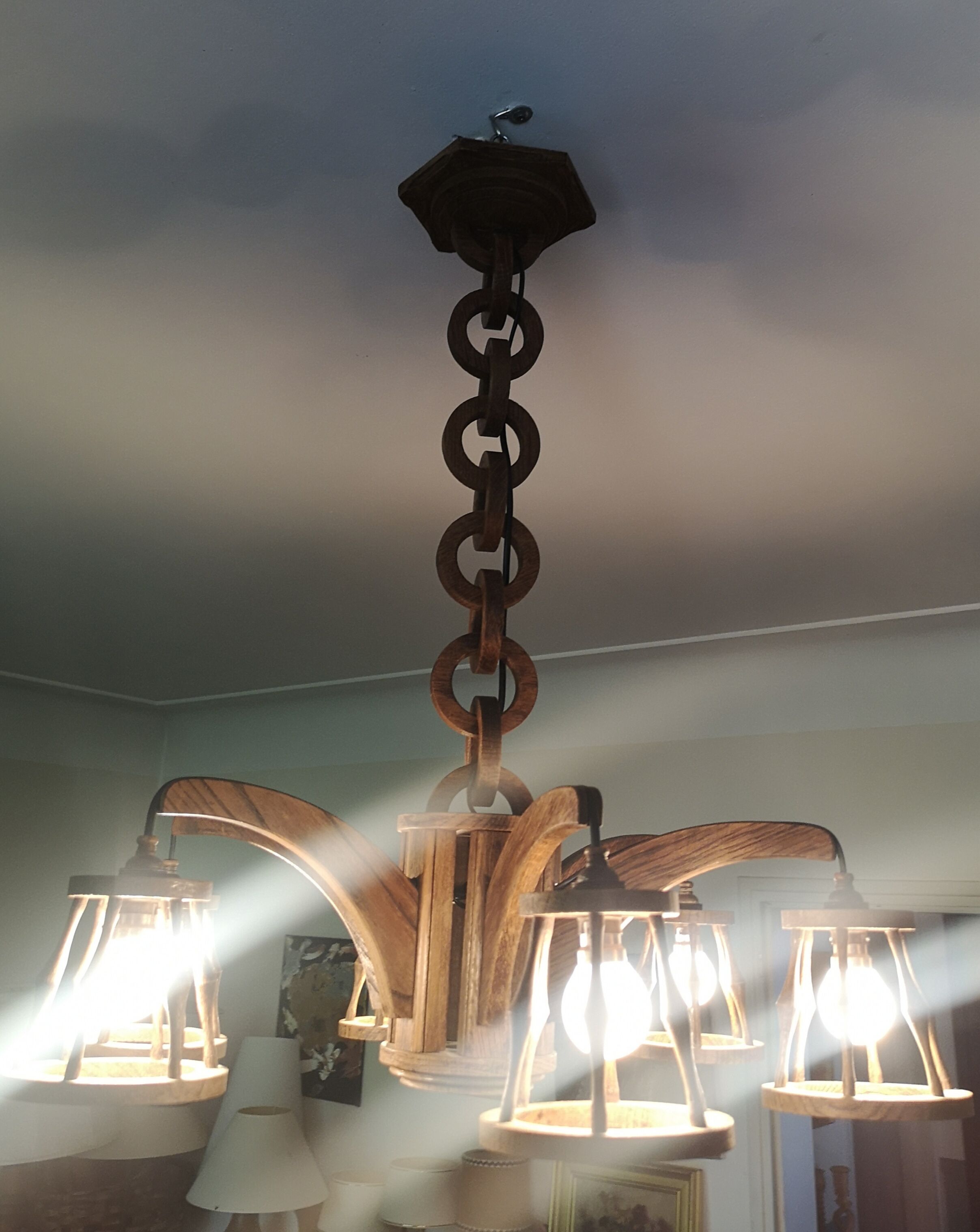 Wooden chandelier
