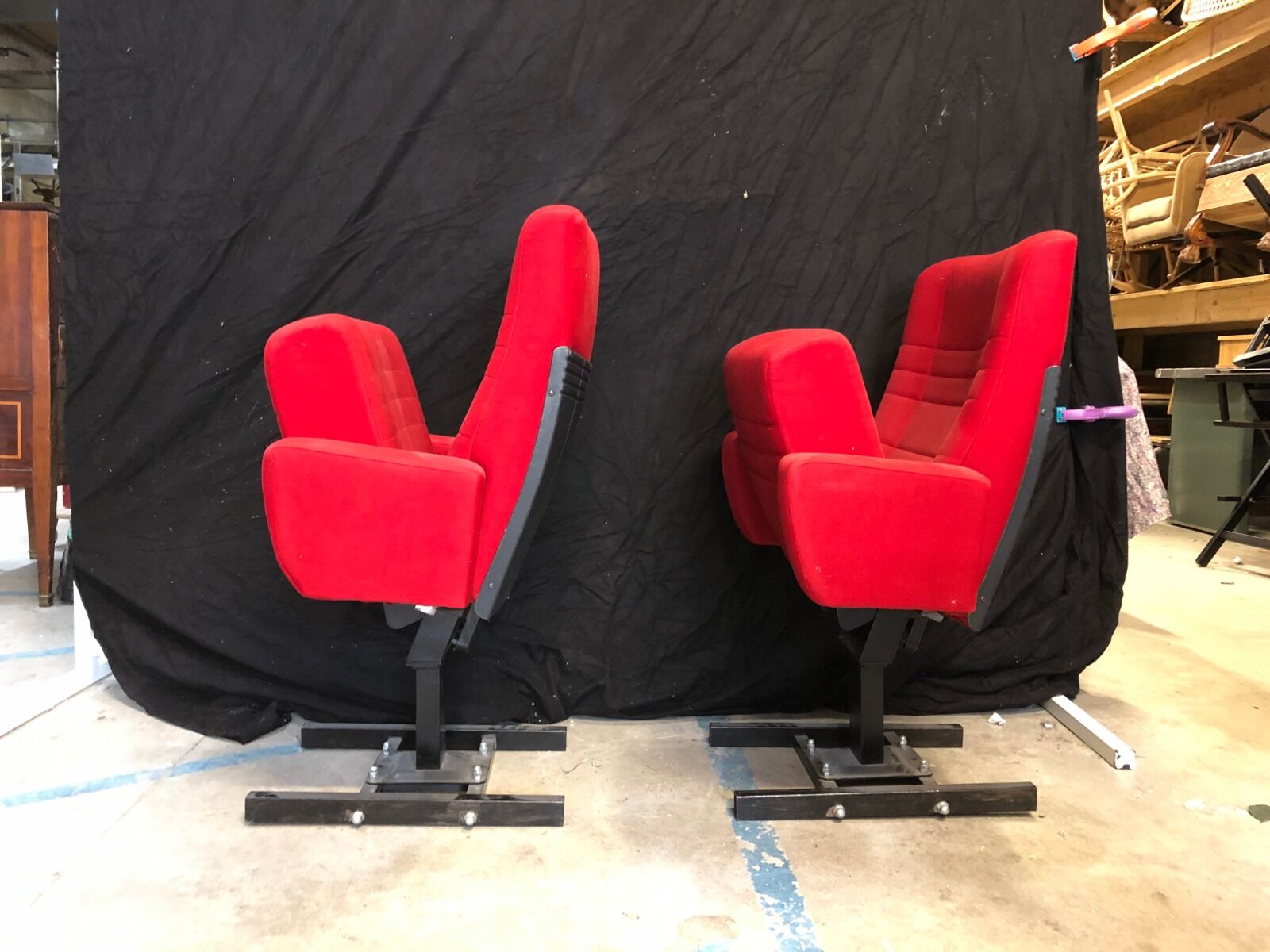Red cinema armchairs