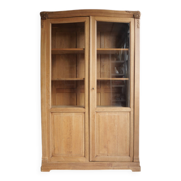 Vitrine ancienne en chêne, rénovée