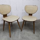 Pair of Baumann chairs No. 831 G1 "design Max Bill" 1960