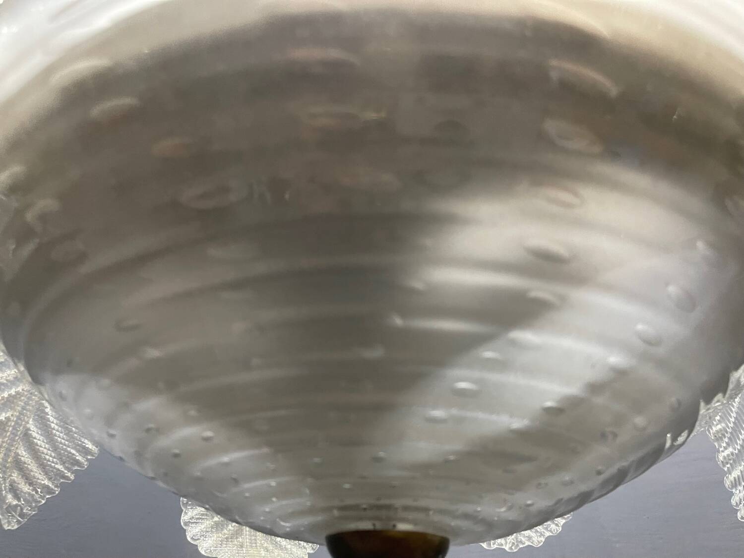 Grand lustre cascade en verre de Murano Barovier, années 1940