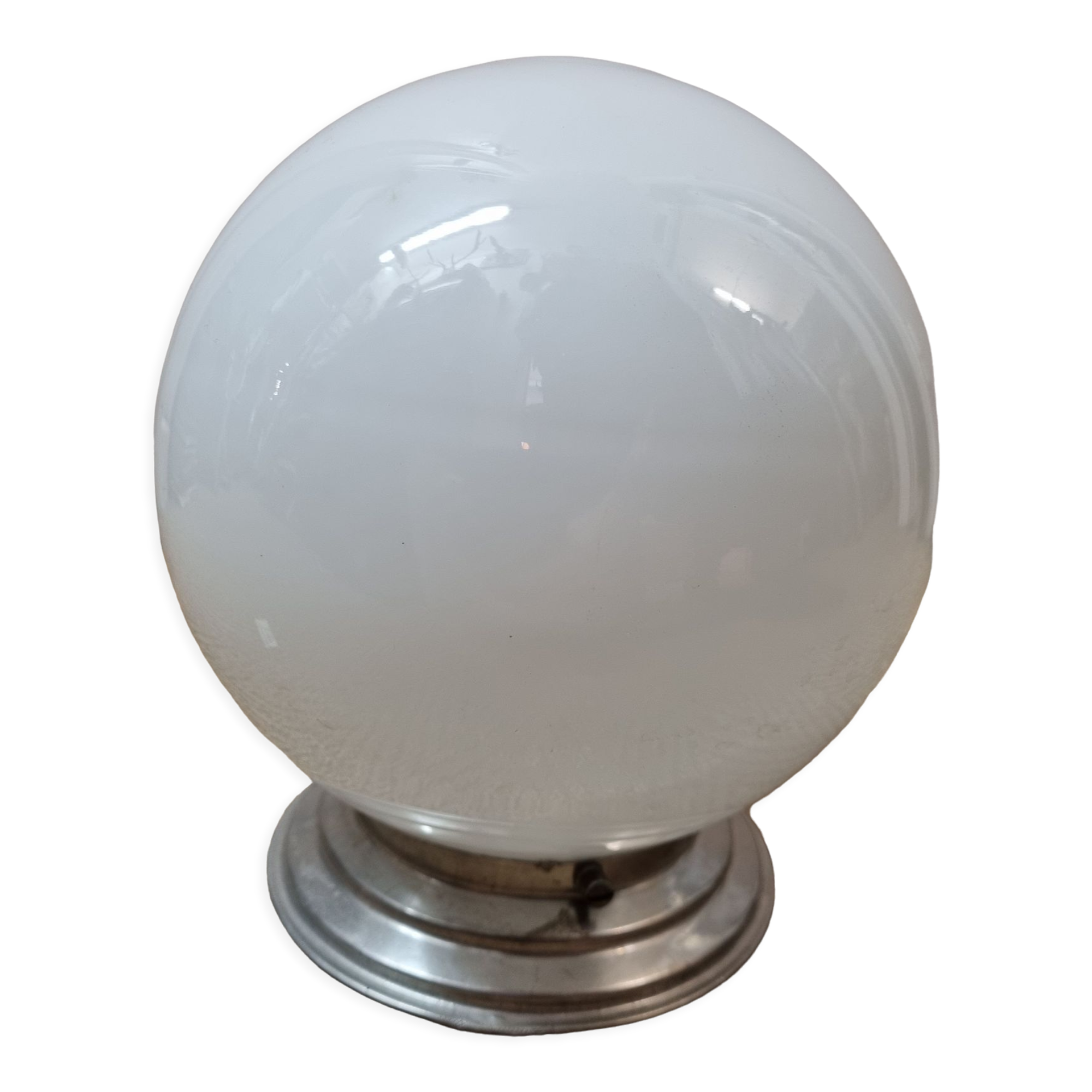 Ceiling lamp opaline ball from 1940