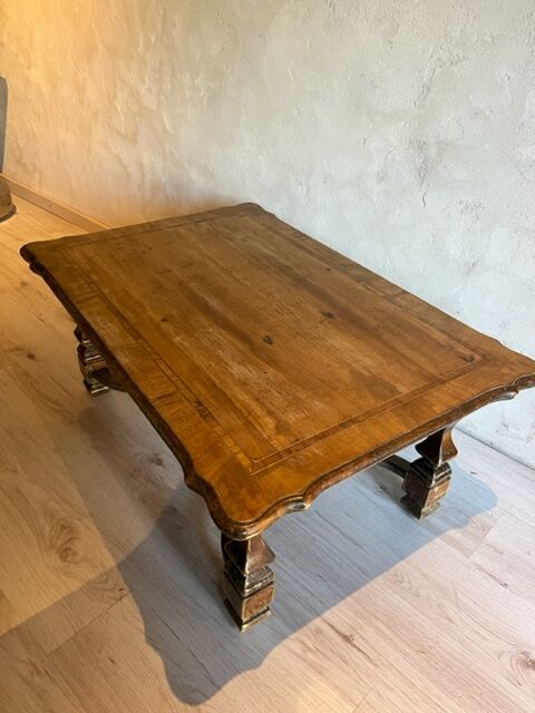 Living room coffee table walnut marquete 1950/60