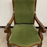 Fauteuil d’époque Napoléon III en acajou