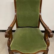 Fauteuil d’époque Napoléon III en acajou