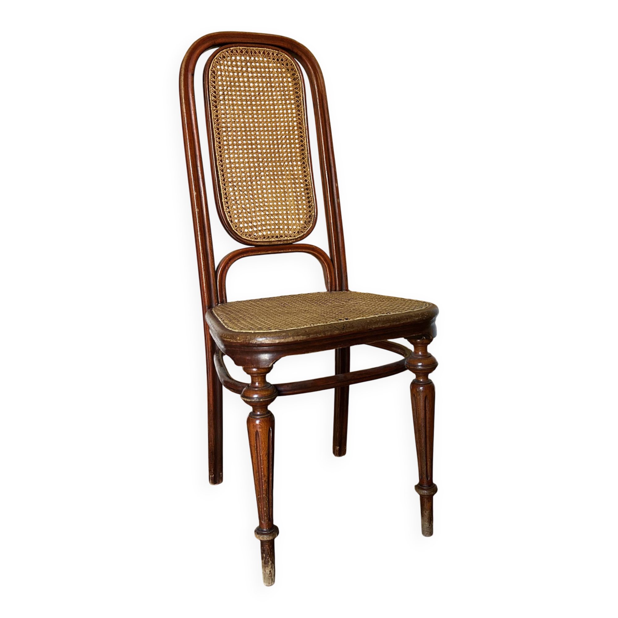 Antique Thonet chair in bent wood and caning - Model no. 32