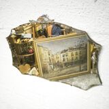 Art deco beveled mirror 65 x 42cm
