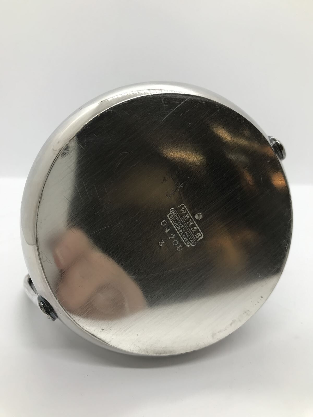 Silver metal sugar pot (A7)