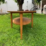 Solid beech coffee table - Sweden 70s/80s