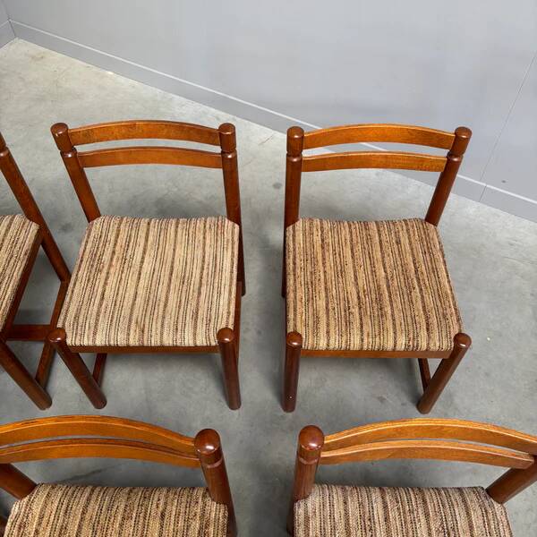 Set of 8 vintage Asko dining chairs, Finland 1960s
