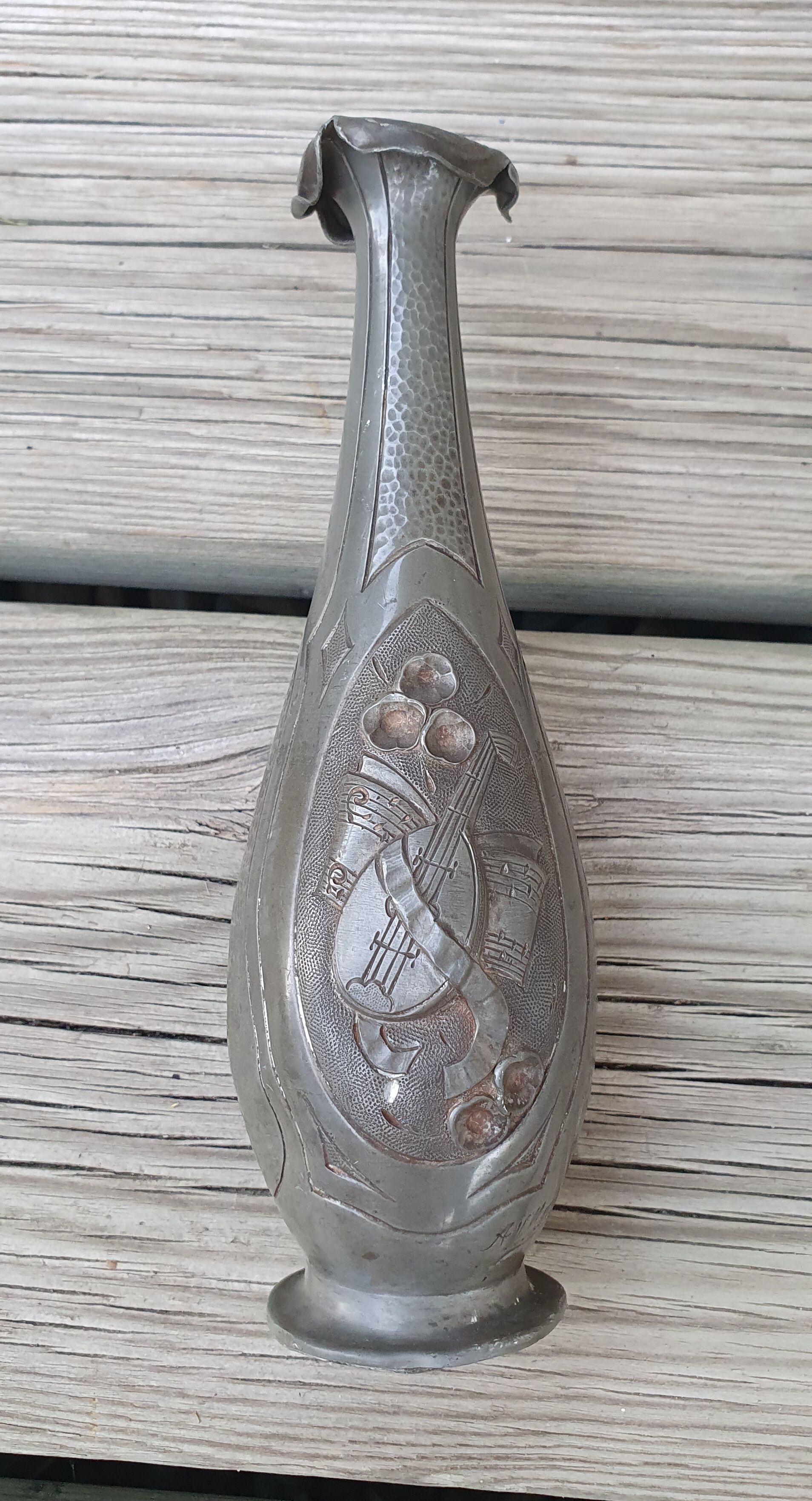 Tin vase A.Villien