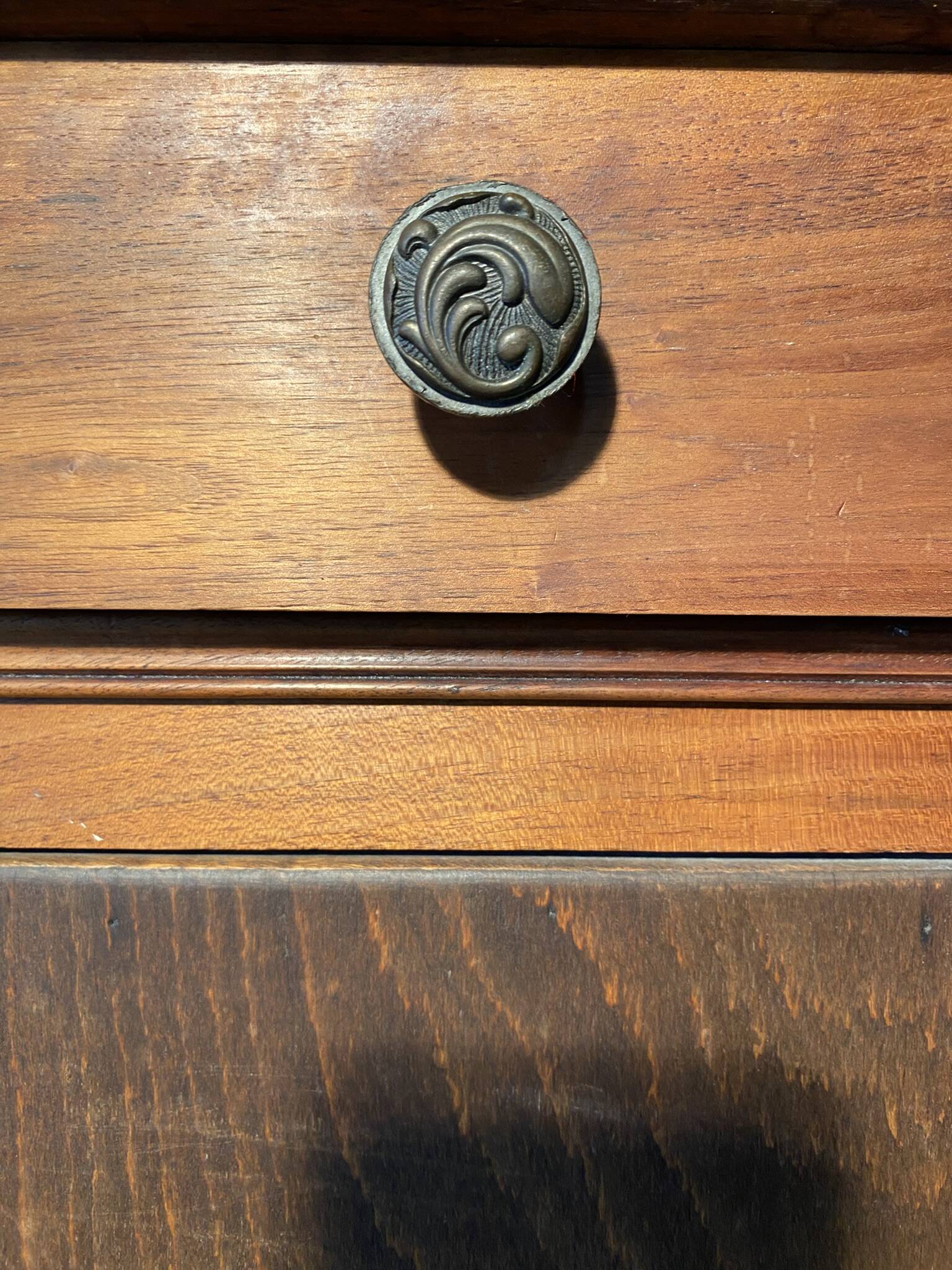 Vintage bedside table with marble top