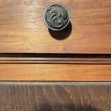 Vintage bedside table with marble top