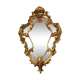 Louis XV-style gold-framed mirror 45x71cm