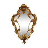 Miroir à pareclose doré style Louis XV 45x71cm