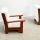 Ensemble de deux chaises longues brutalistes