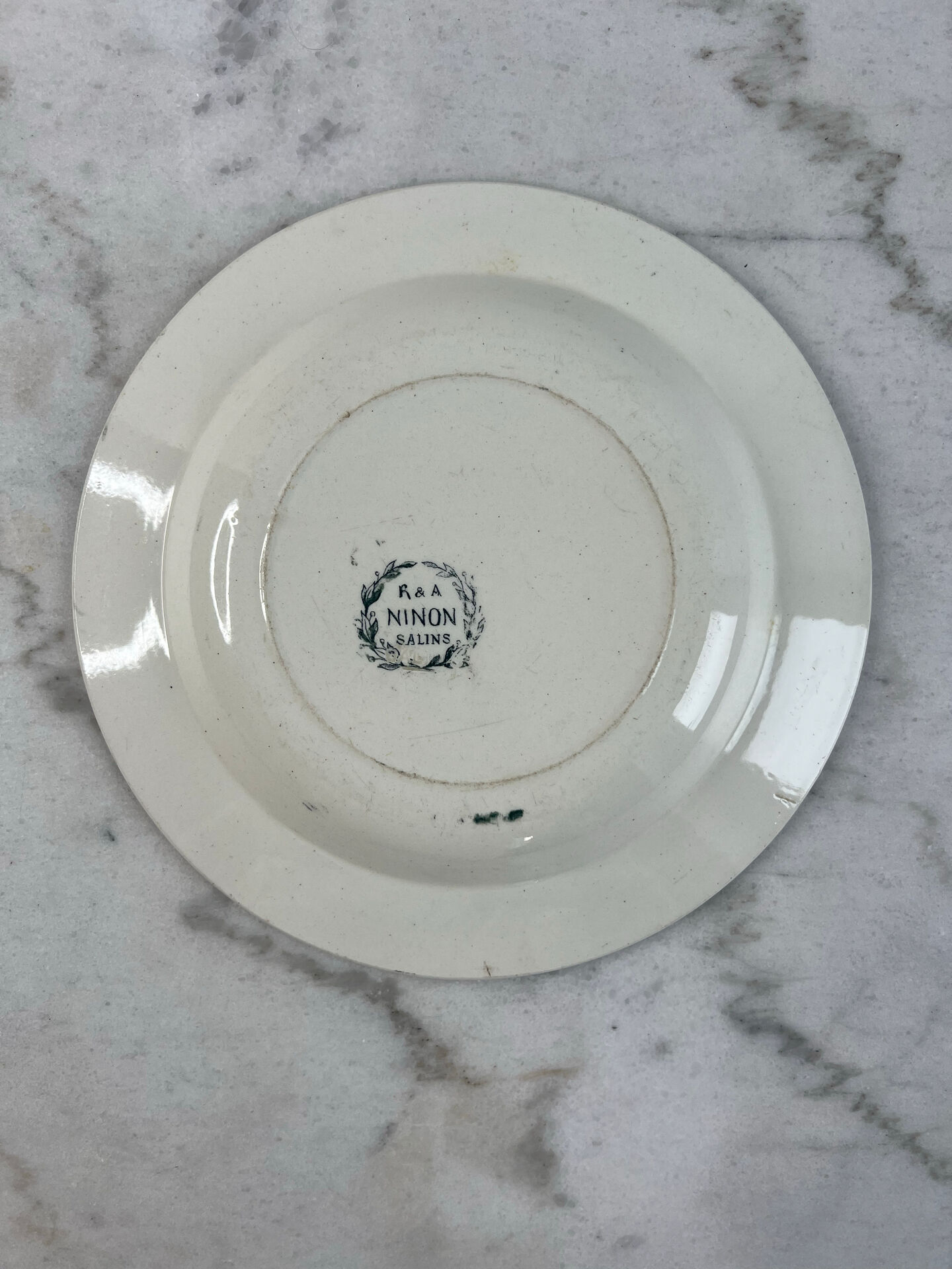 Set of 6 deep plates in ironstone Ninon 24cm