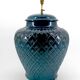 lampe en céramique bleue, France, Années 1950
