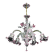 Charming Vintage Venetian Chandelier, Pink Murano Glass, 1950s