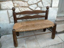 Mulched bench for children