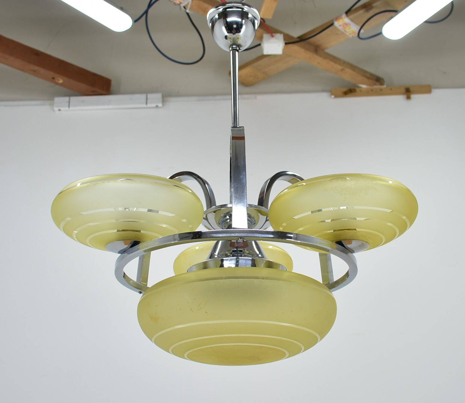 Art Deco Chandelier, Czechoslovakia , 1930s