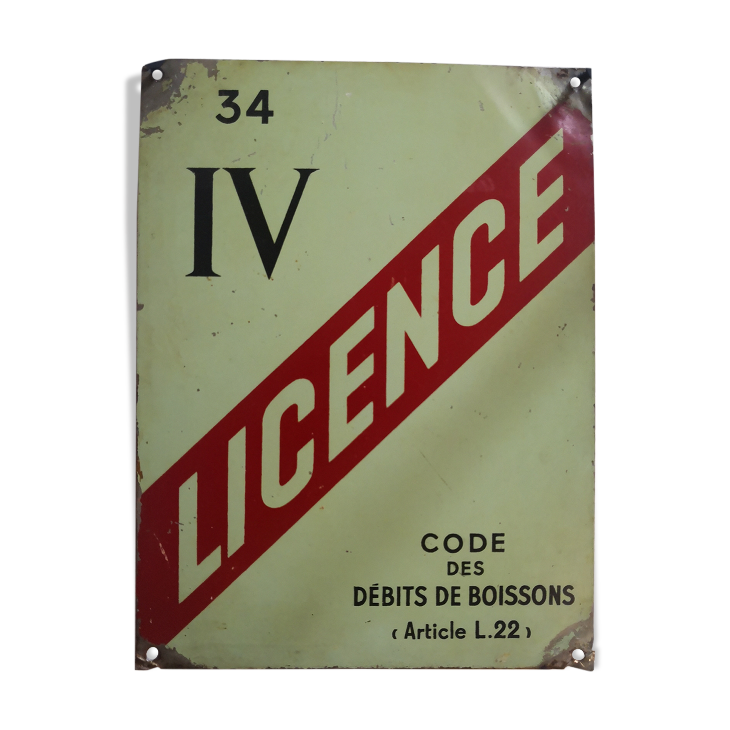 Metal plate license IV
