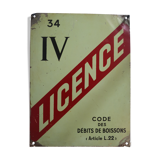 Metal plate license IV