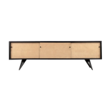Mid-Century Elegant Black and Maple Scandinavian Vintage Sideboard, 1960s