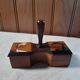 Pepper shaker wood, Breton subjects, vintage