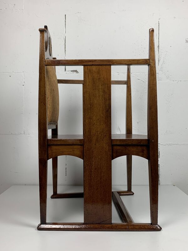 Chaise Arts and Crafts de William Birch par EG Punnett pour Liberty & Co. vers 1900