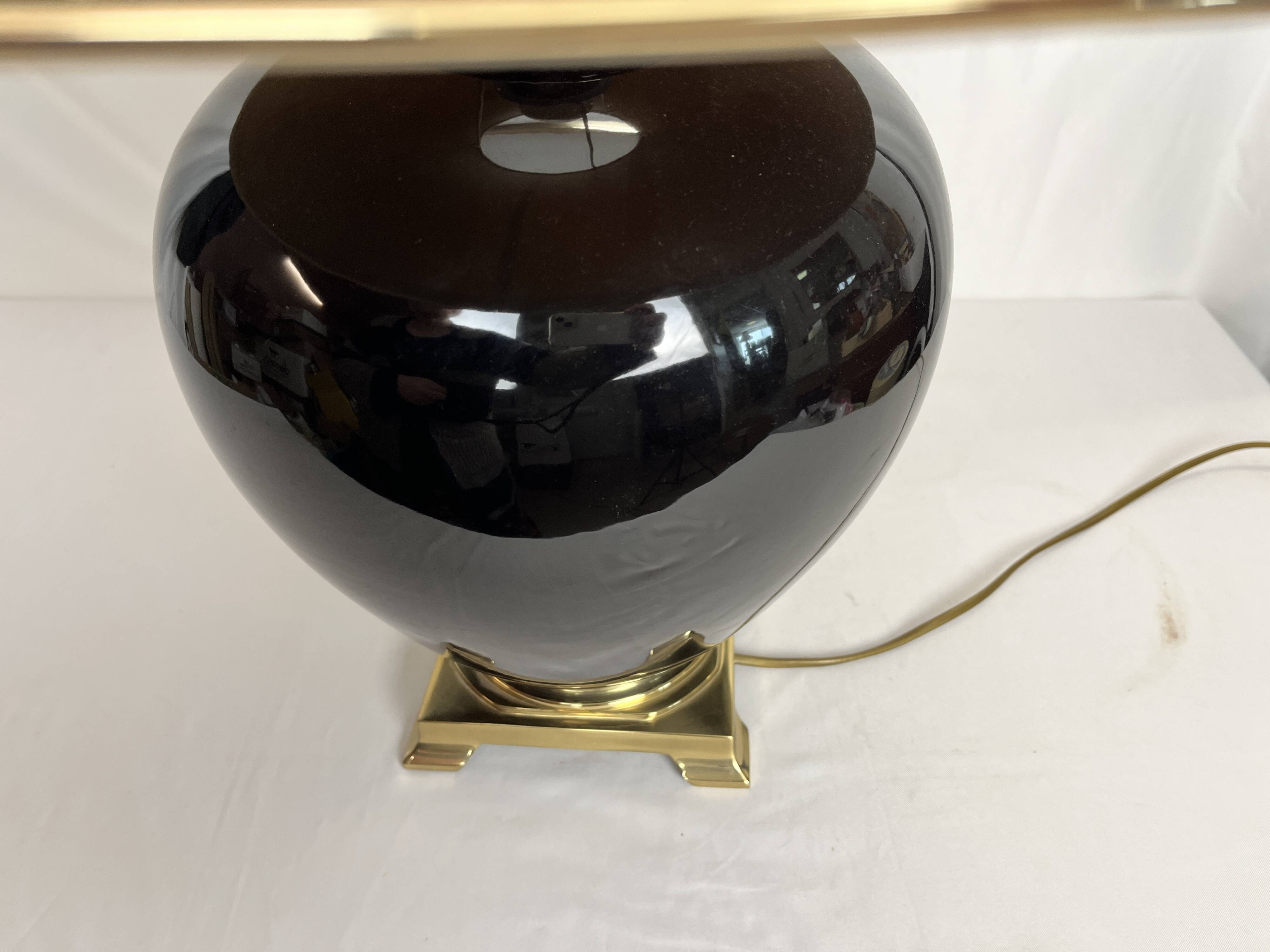 Important English porcelain lamp signed Drimmer 1989