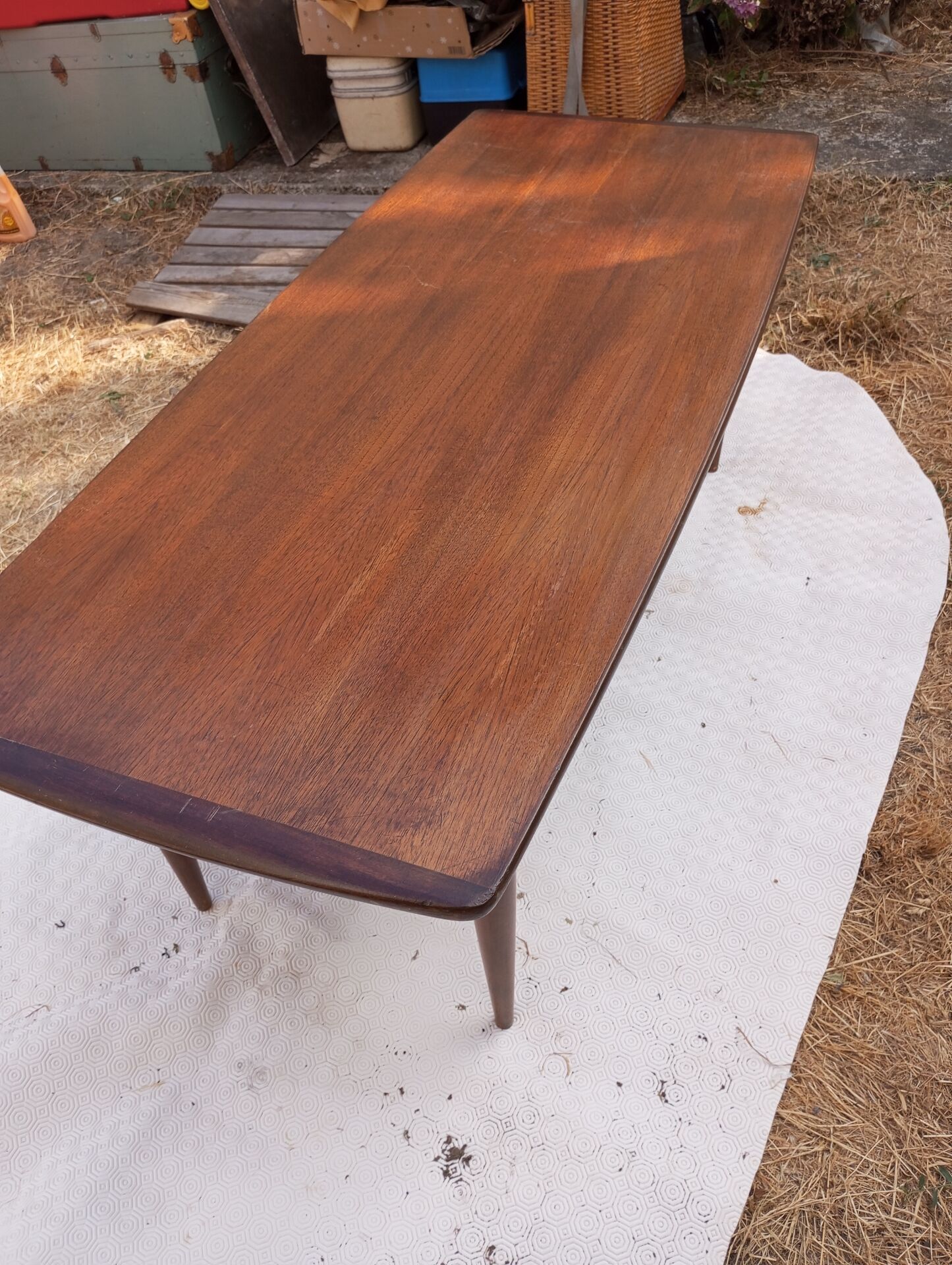 Scandinavian coffee table in teak