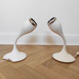 Pair of flexible tulip wall lights designed by Carl Ojerstam