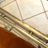 Pair of Cantilever chair design Gastone Rinaldi vintage 70 chrome steel wires