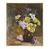 HST painting "Vase and bouquet of flowers" 20th century